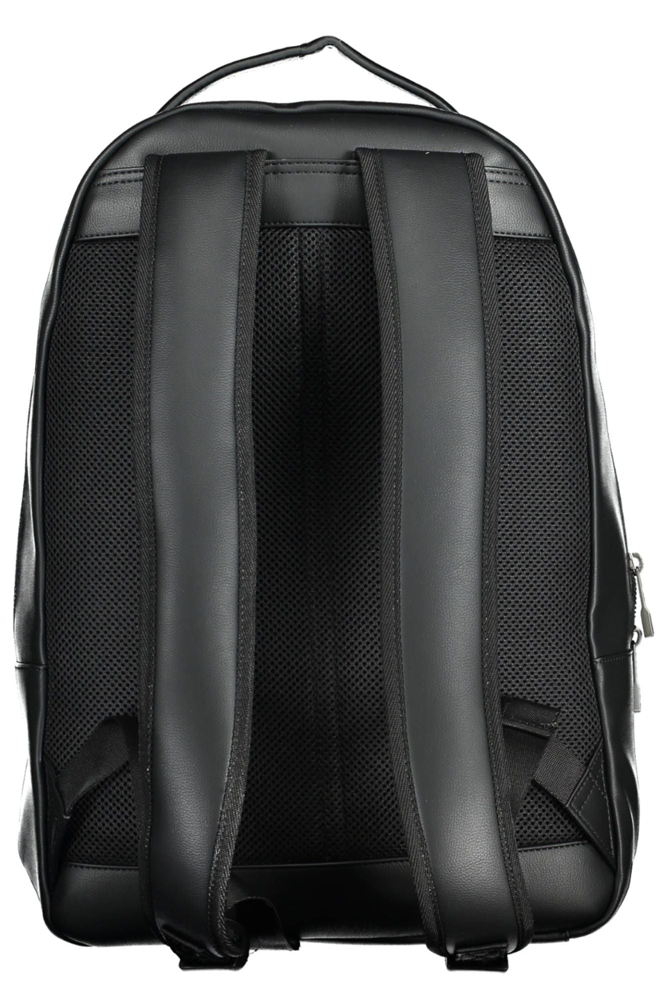 Tommy Hilfiger Black Polyurethane Men Backpack