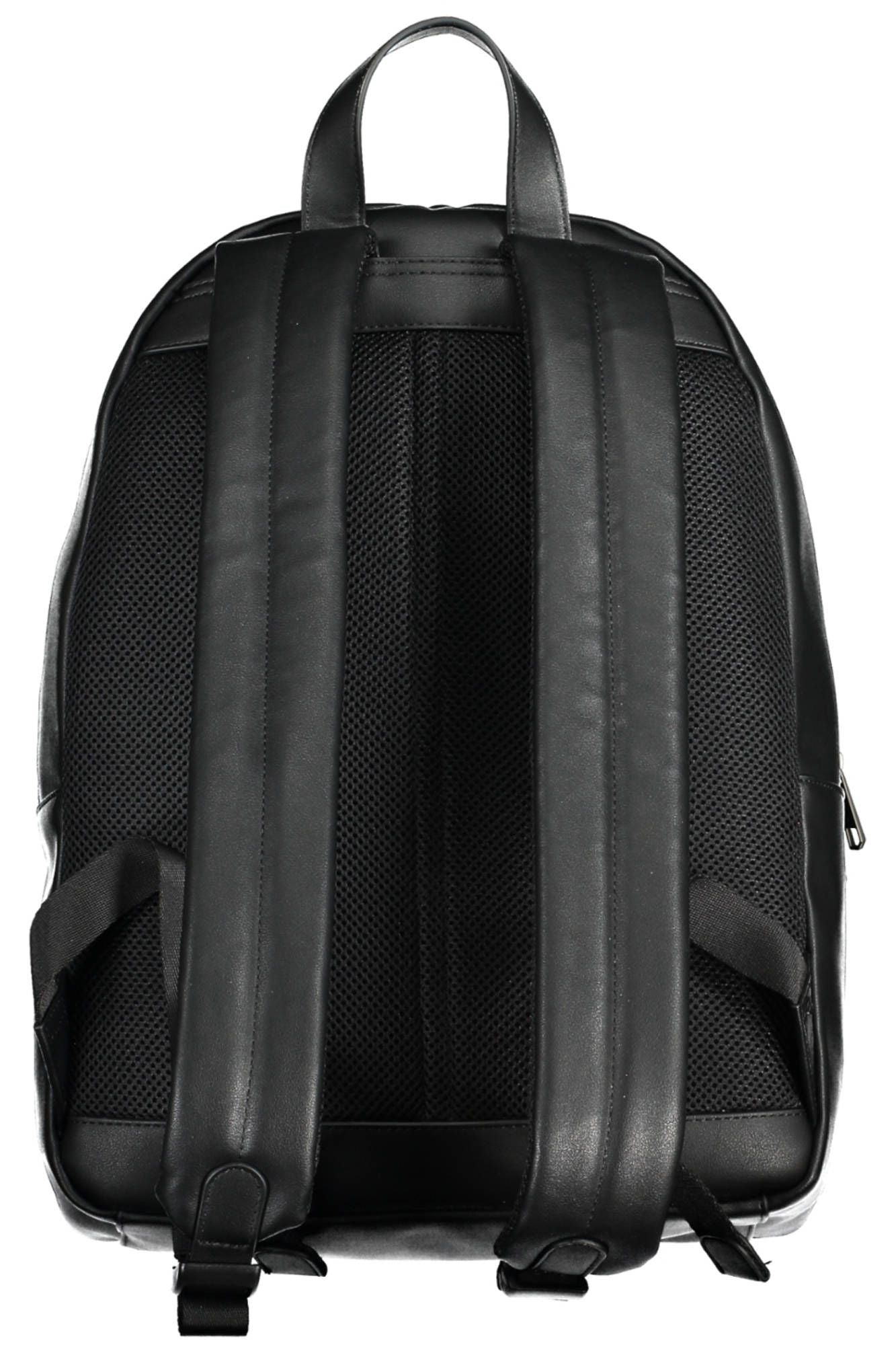 Tommy Hilfiger Black Polyurethane Men Backpack