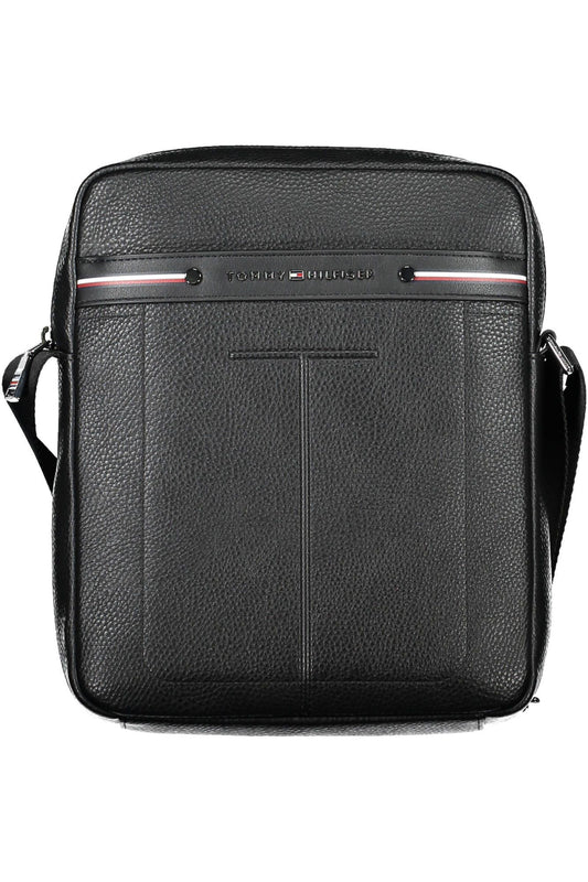 Tommy Hilfiger Black Polyurethane Men Shoulder Bag