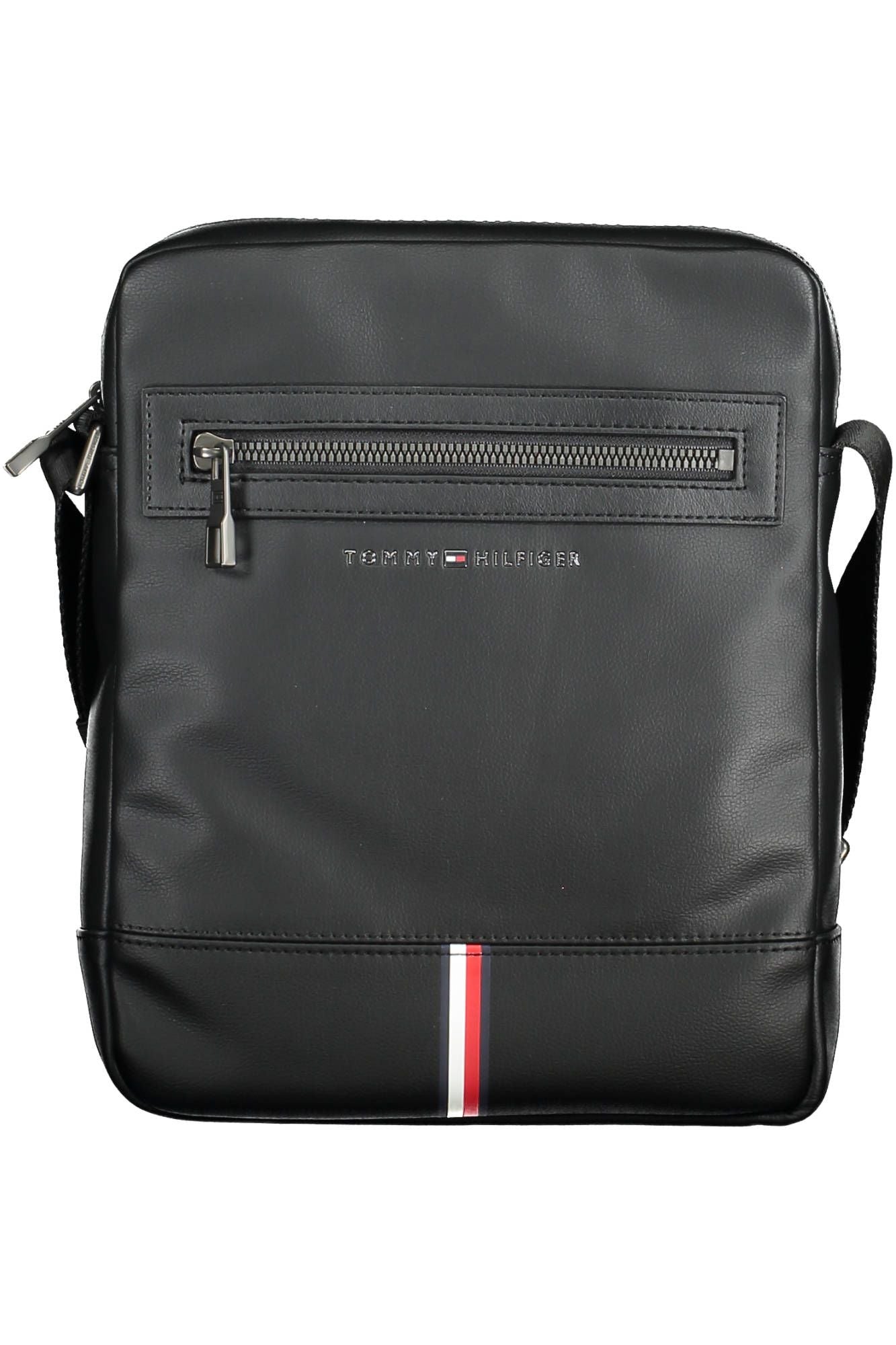 Tommy Hilfiger Black Polyurethane Men Shoulder Bag