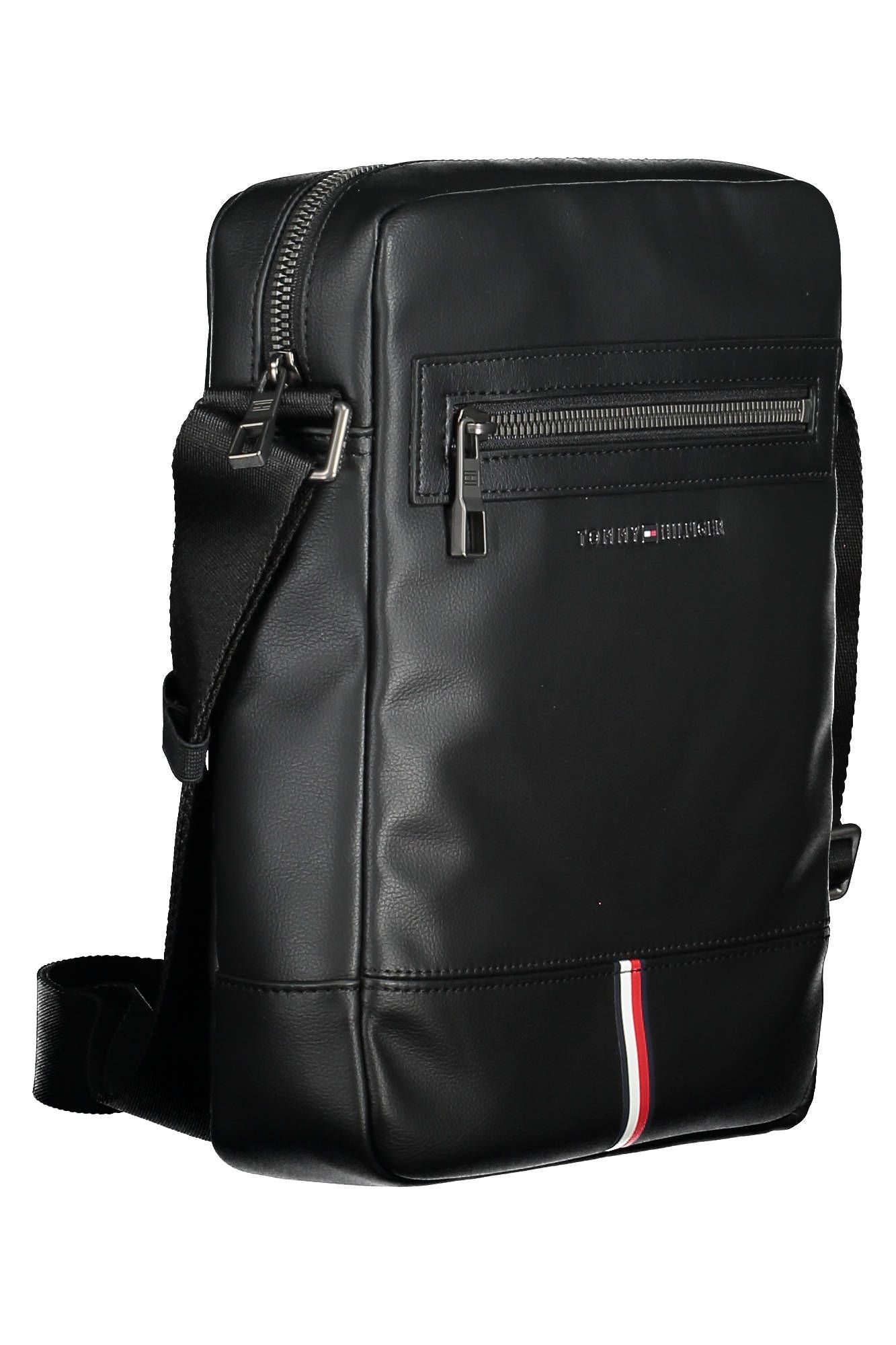 Tommy Hilfiger Black Polyurethane Men Shoulder Bag