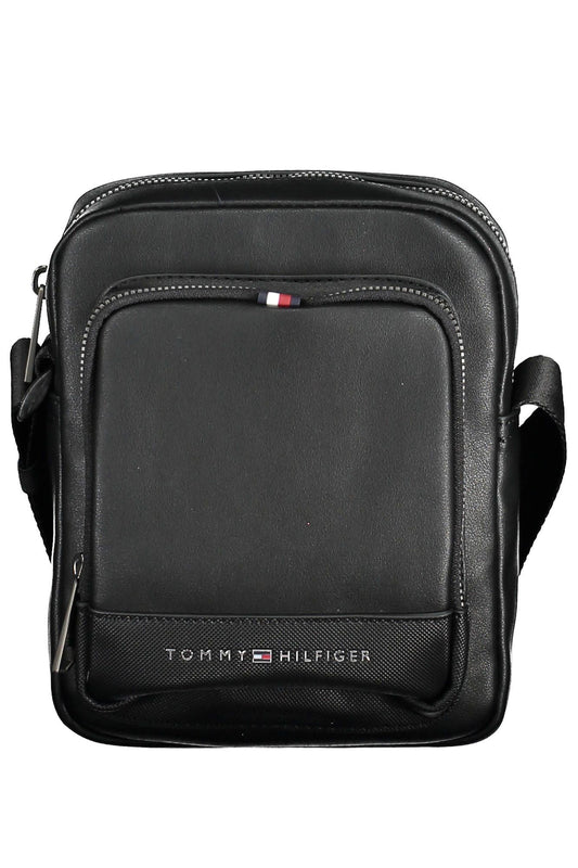 Tommy Hilfiger Black Polyurethane Men Shoulder Bag