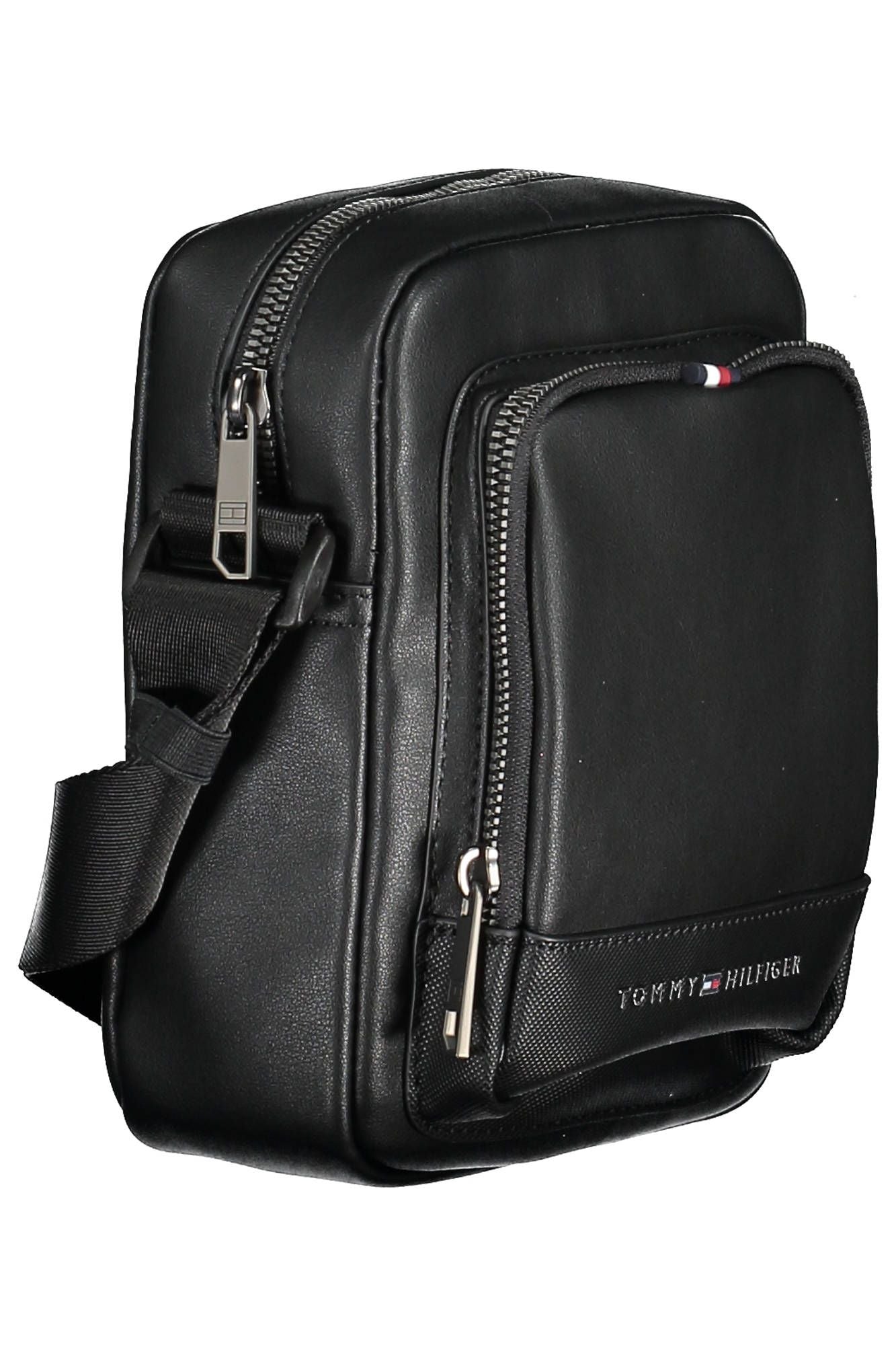 Tommy Hilfiger Black Polyurethane Men Shoulder Bag