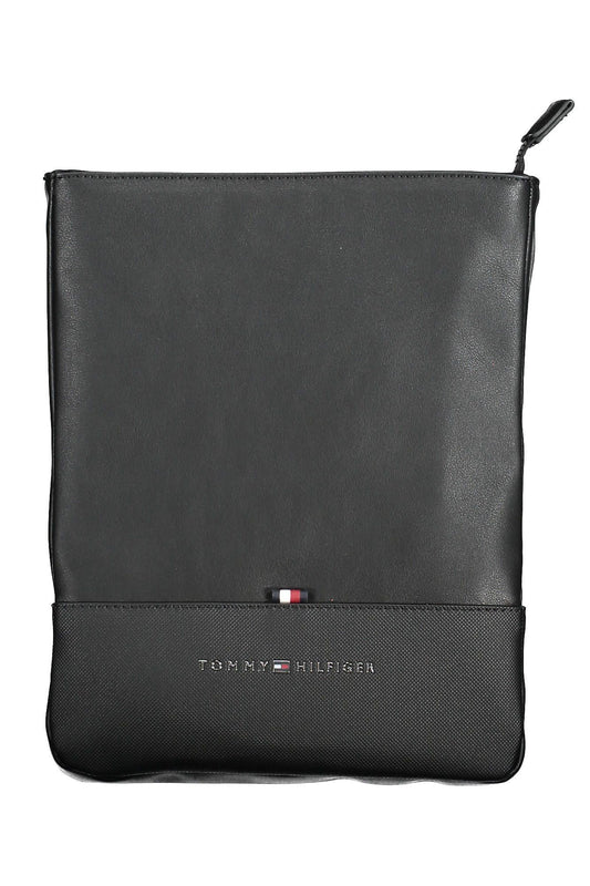 Tommy Hilfiger Black Polyurethane Men Shoulder Bag