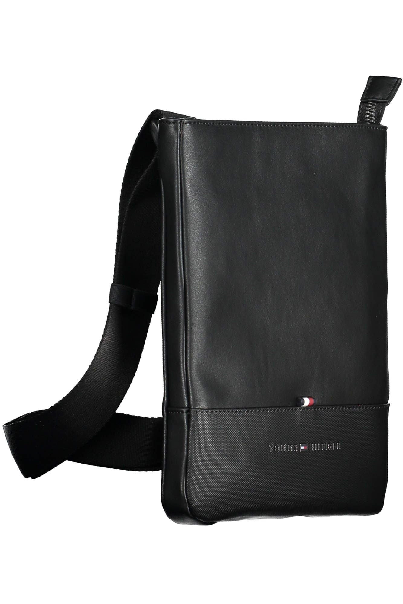 Tommy Hilfiger Black Polyurethane Men Shoulder Bag