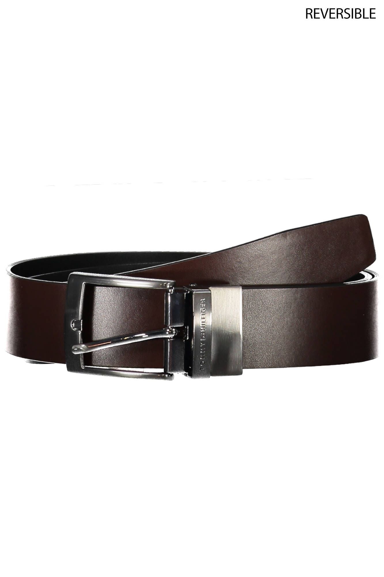 Tommy Hilfiger Black Leather Men Belt