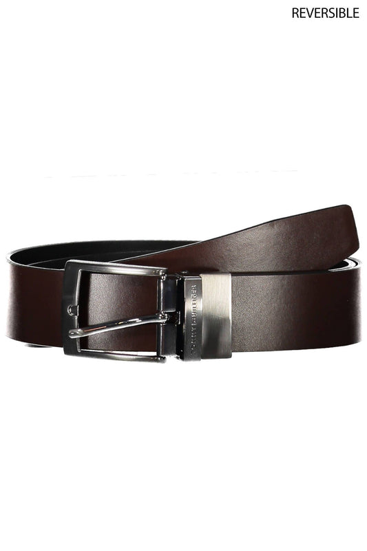 Tommy Hilfiger Black Leather Men Belt