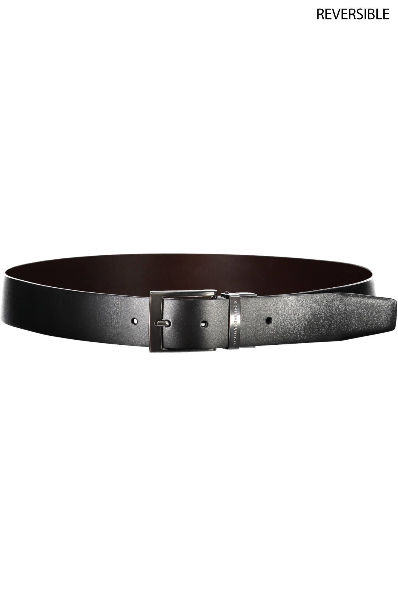 Tommy Hilfiger Black Leather Men Belt