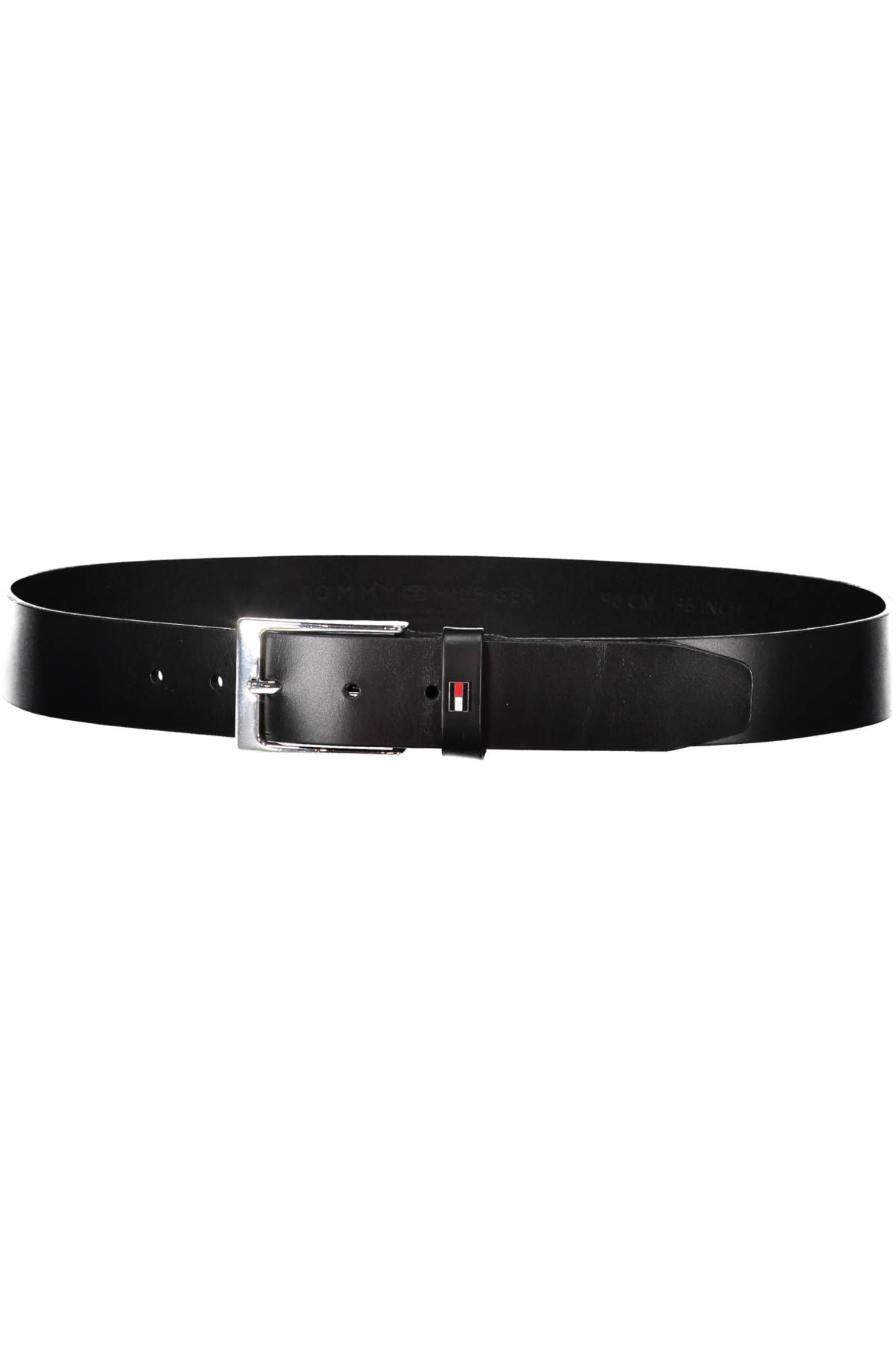 Tommy Hilfiger Black Leather Men Belt