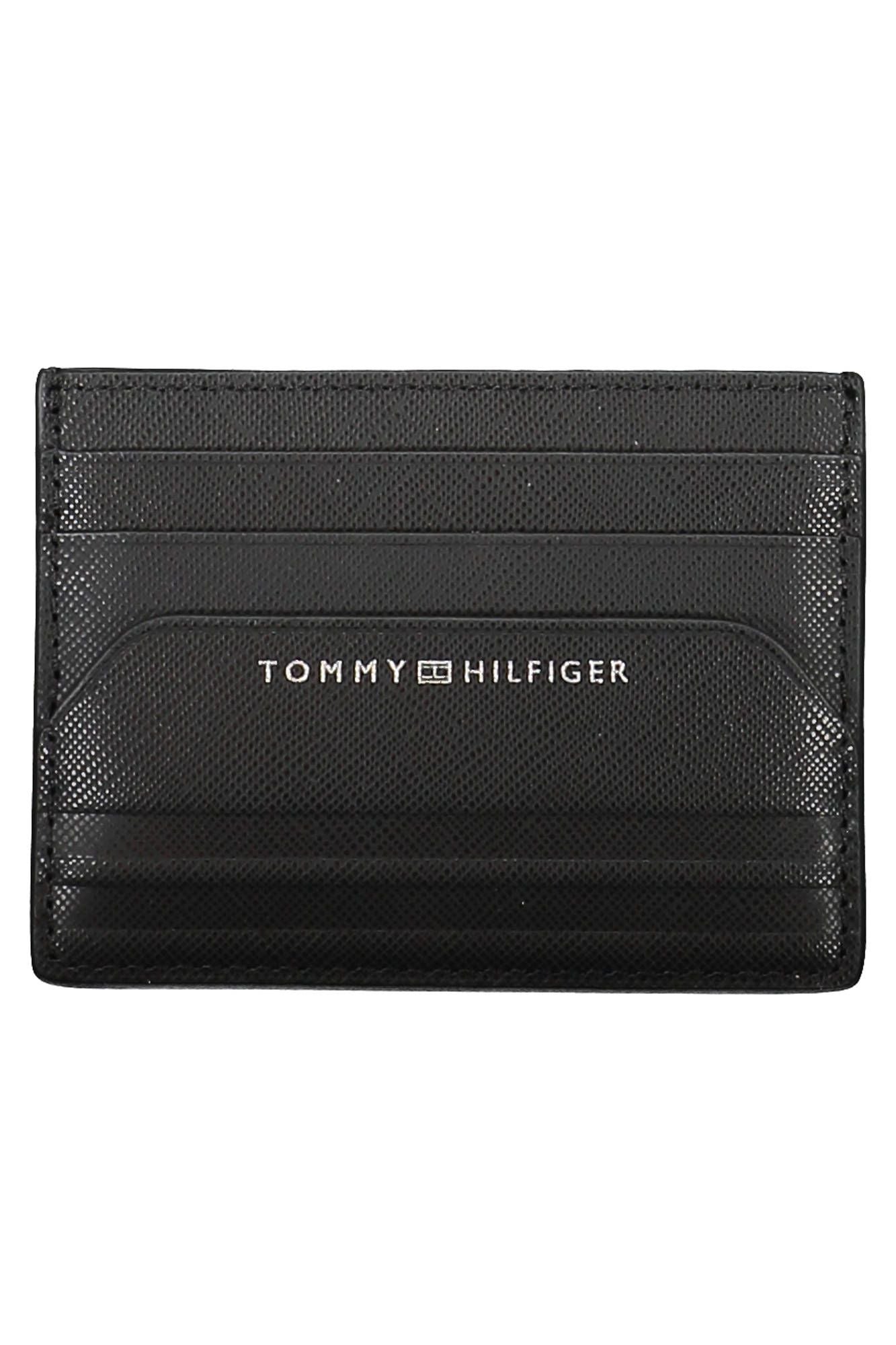 Tommy Hilfiger Black Leather Men Card Holder