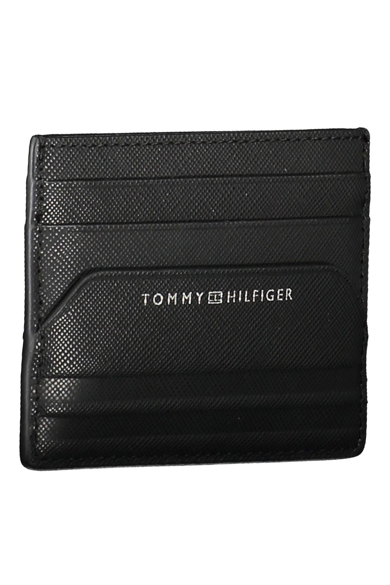 Tommy Hilfiger Black Leather Men Card Holder