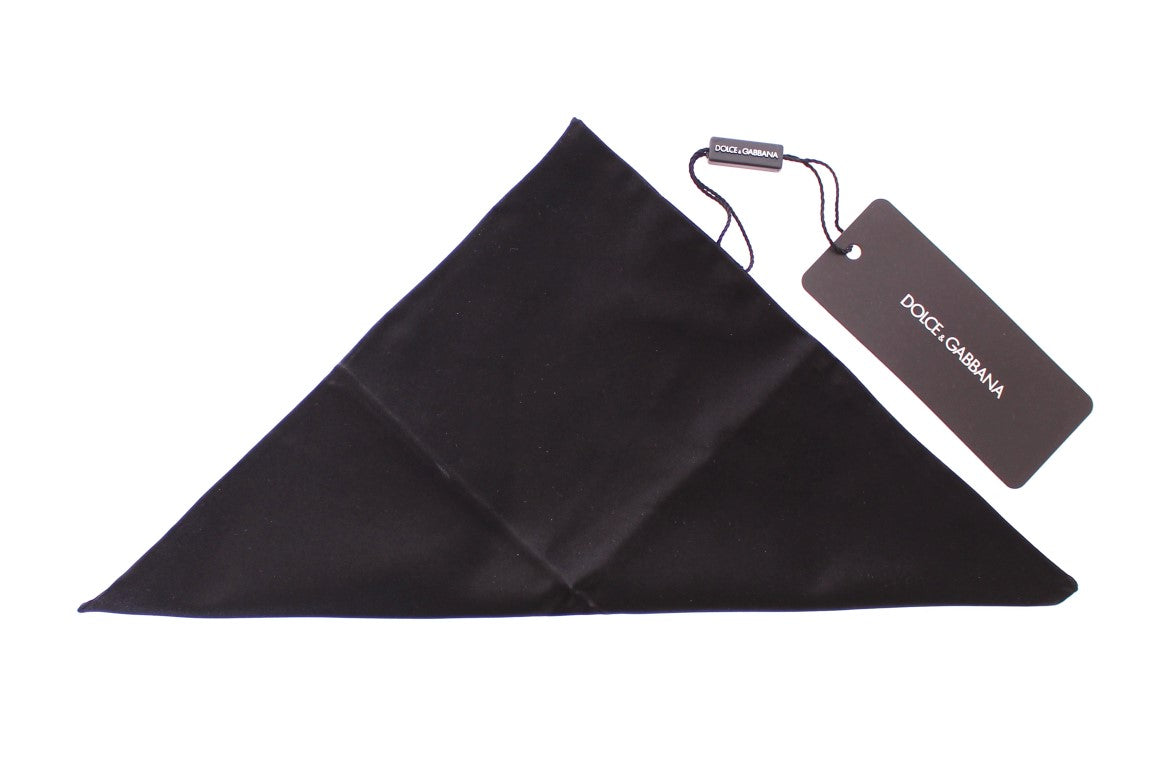 Dolce & Gabbana Elegant Silk Black Pocket Square