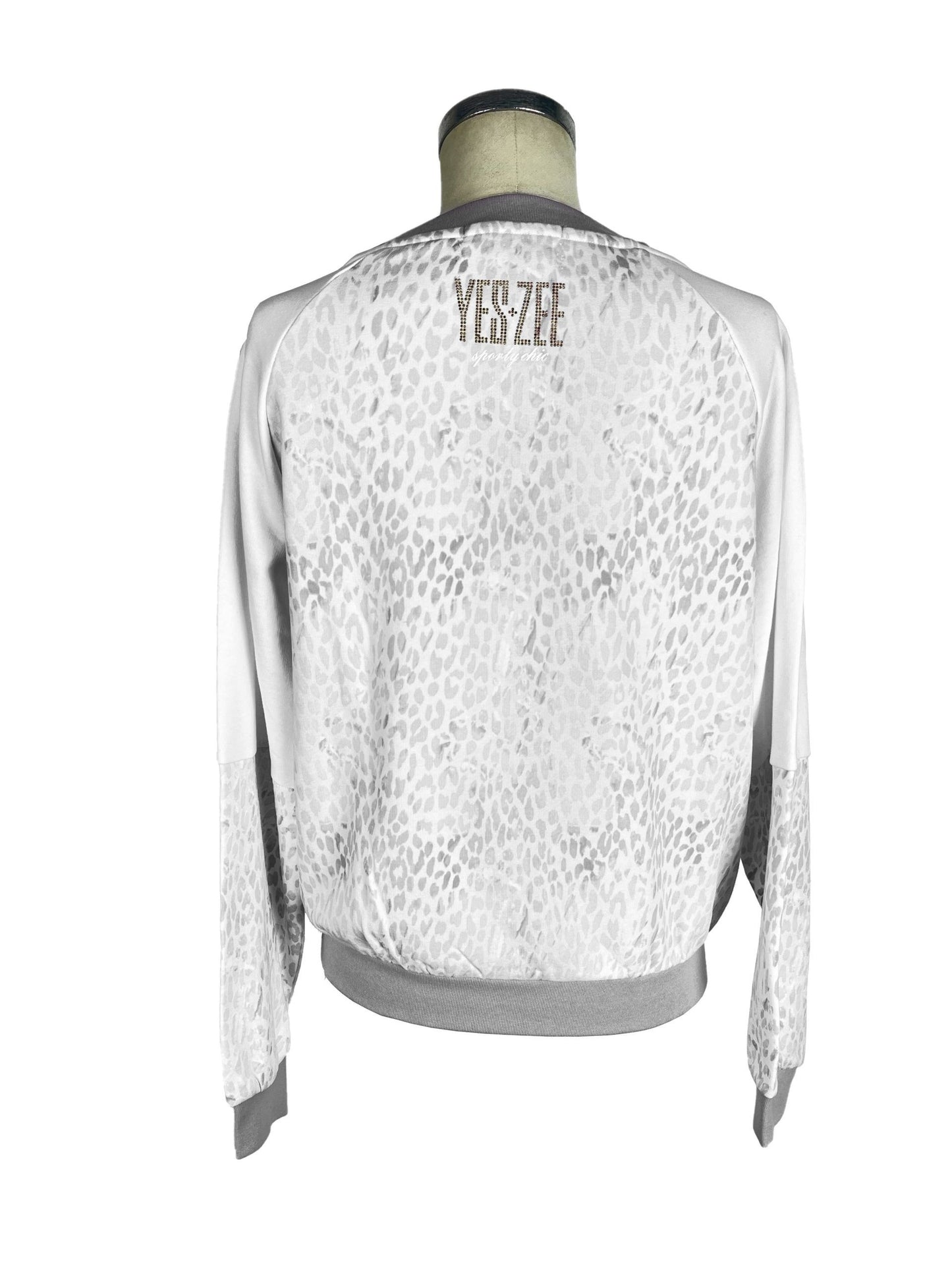 Yes Zee Chic Leopard Texture Hooded Sweatshirt