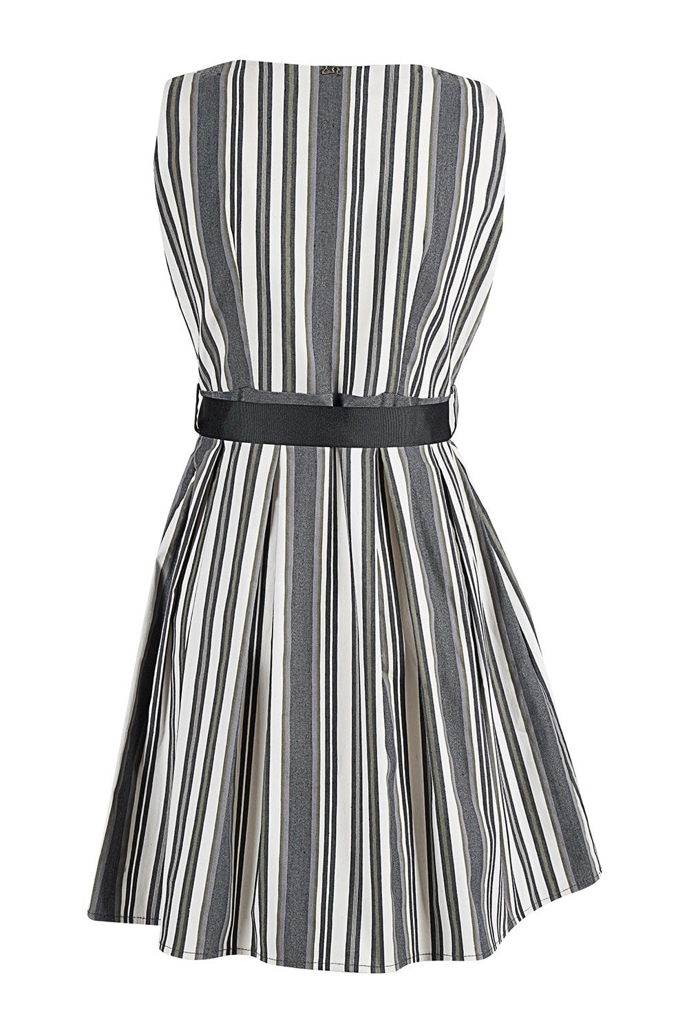 Yes Zee Chic Gray Sleeveless Dress with Belt