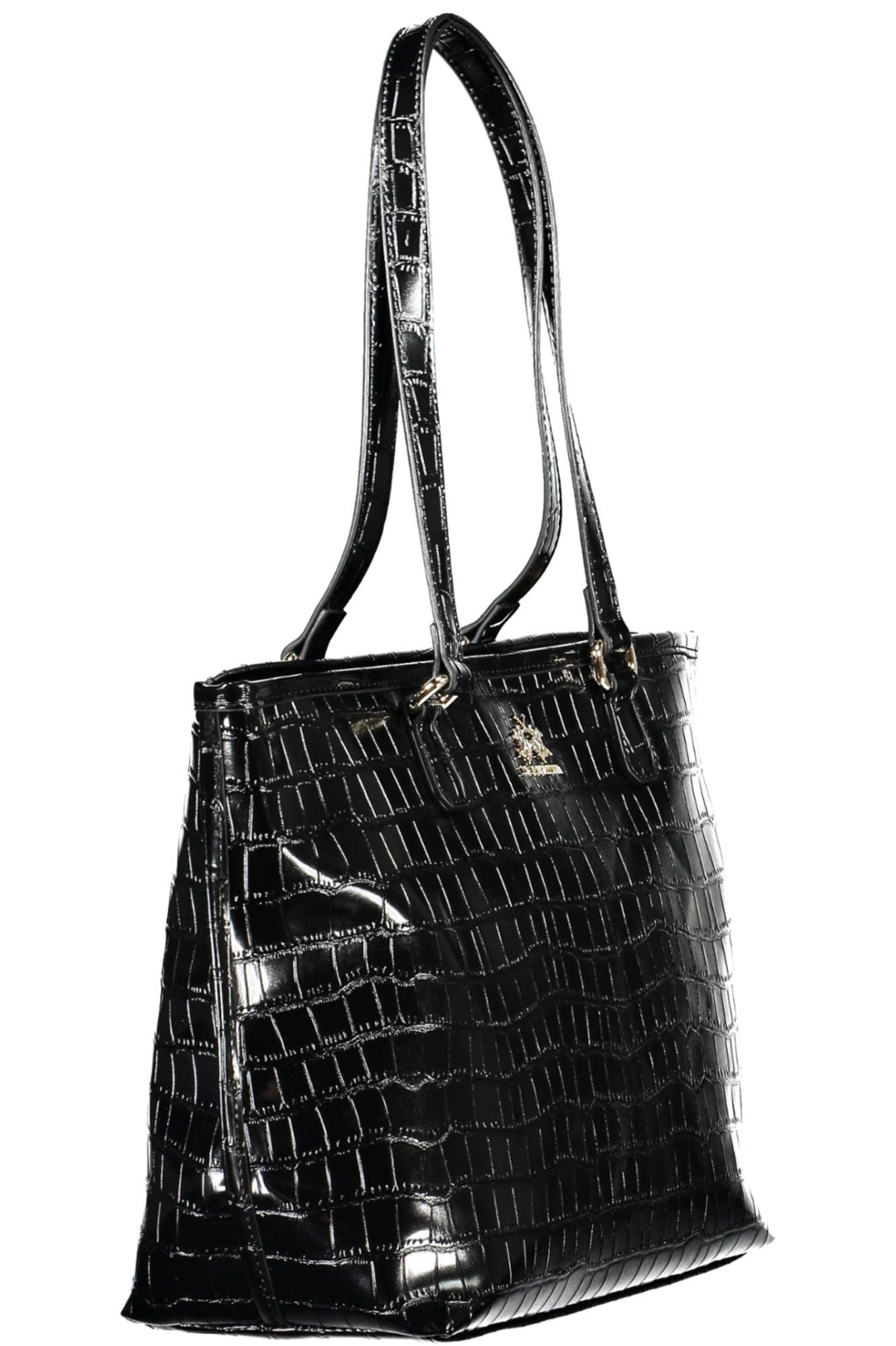 La Martina Black Polyurethane Women Handbag