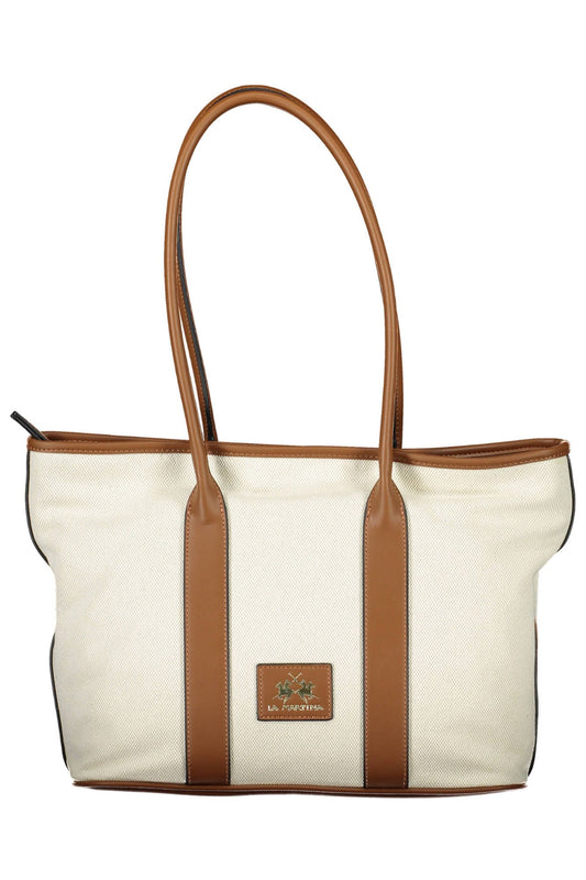 La Martina Beige Cotton Women Handbag