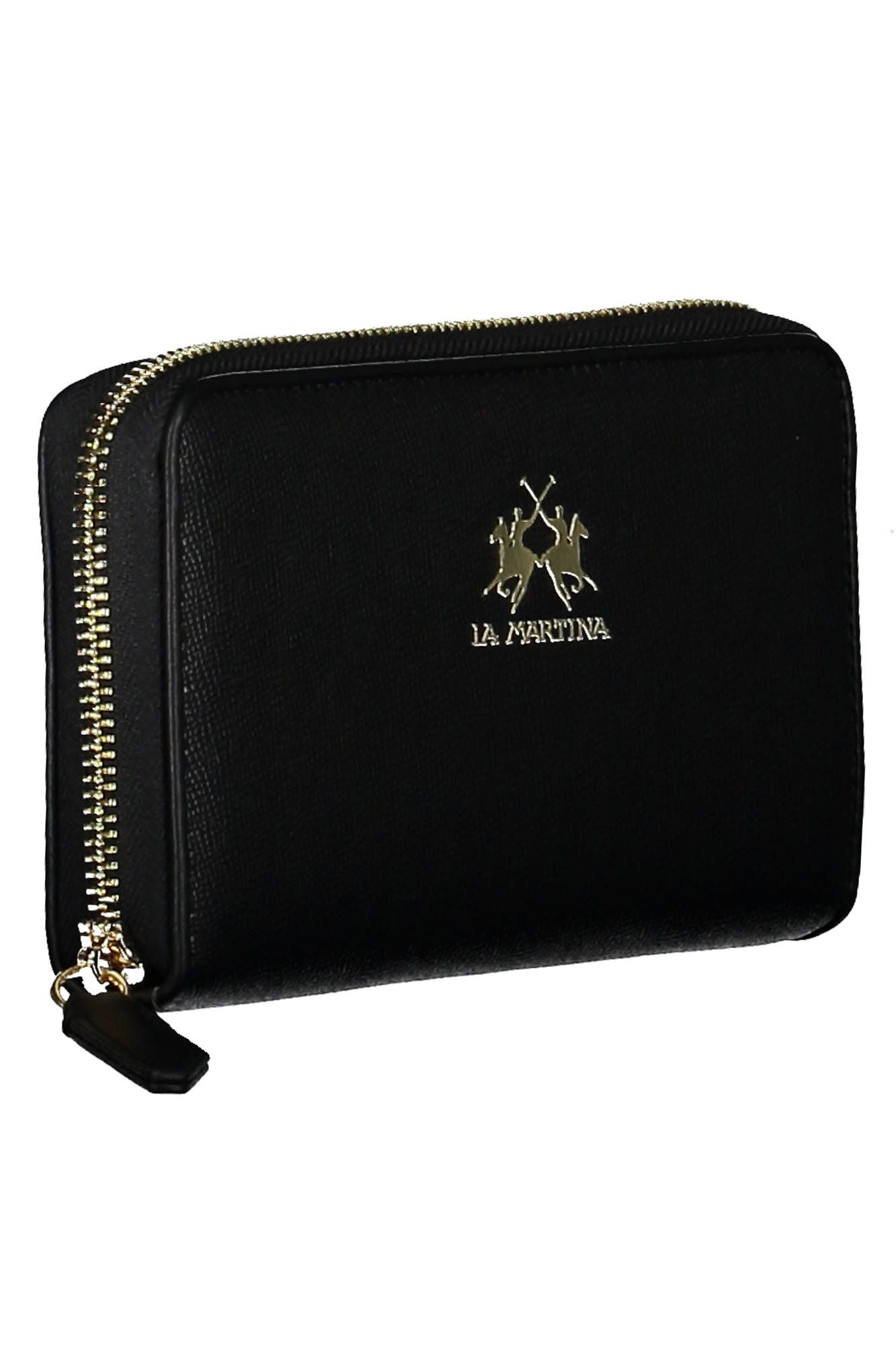 La Martina Black Polyurethane Women Wallet