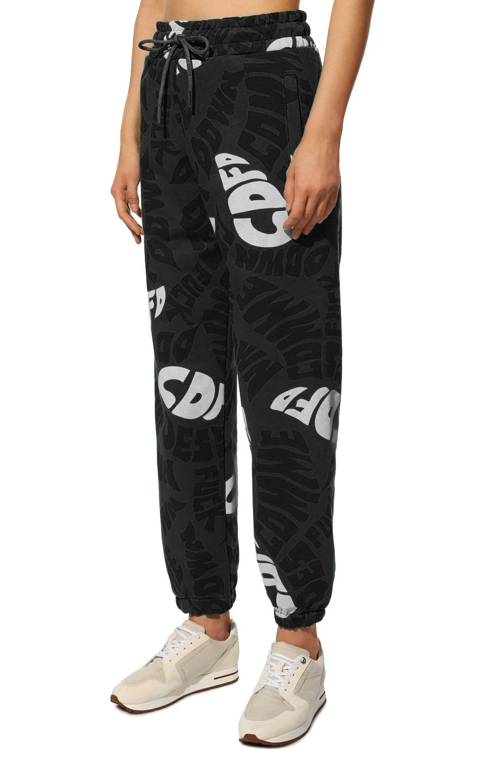 Comme Des Fuckdown Chic Logo-Print Cotton Sweatpants