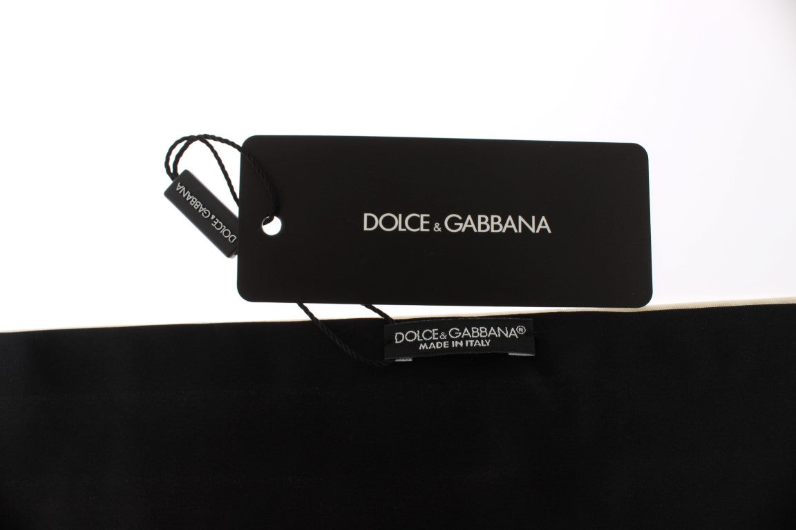 Dolce & Gabbana Elegant White Silk Cummerbund