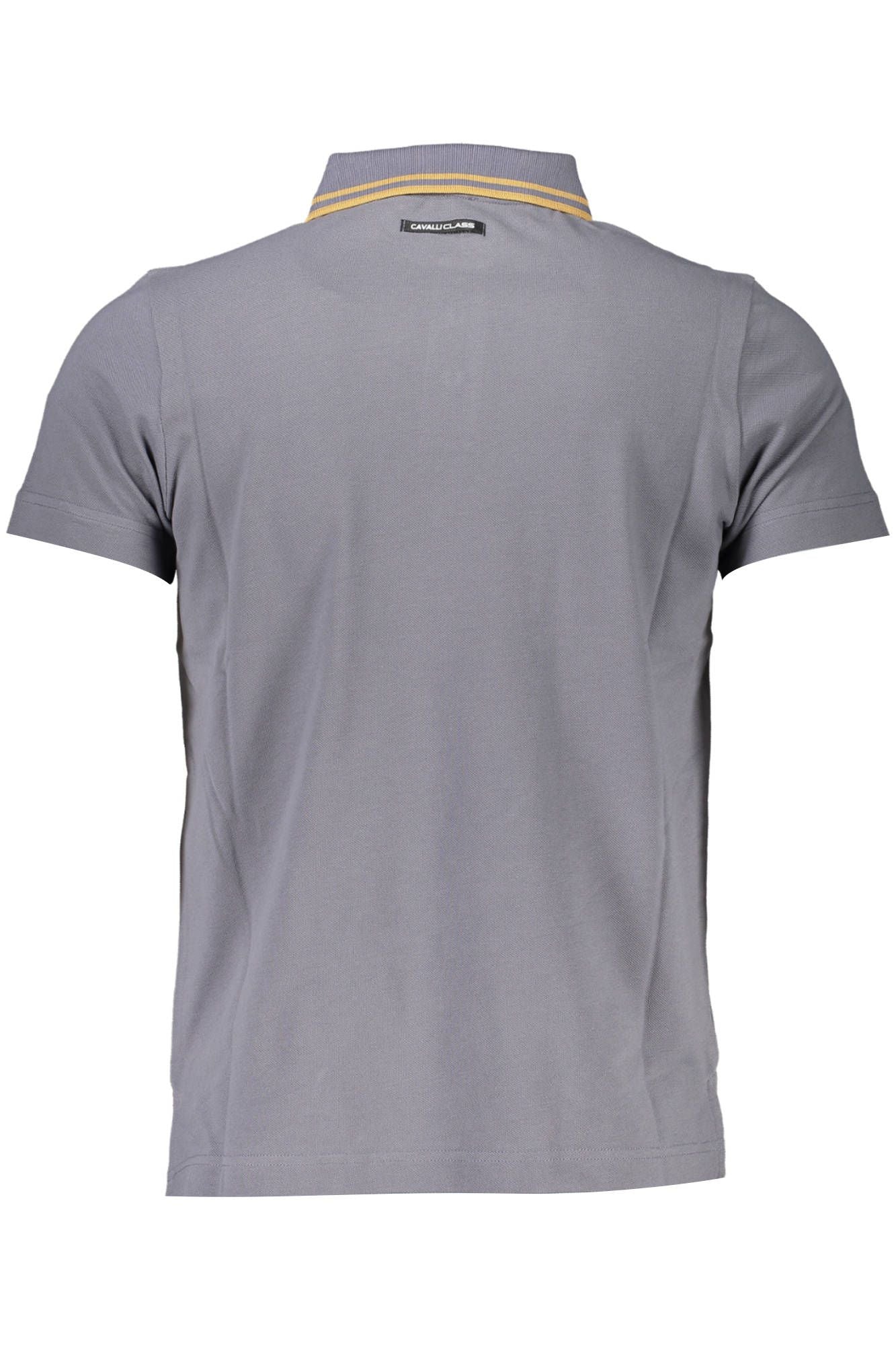 Cavalli Class Gray Cotton Men Polo Shirt