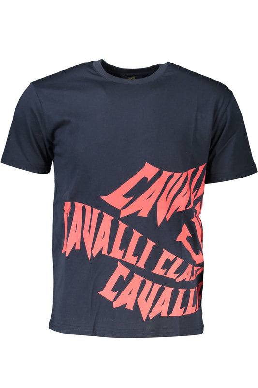 Cavalli Class Blue Cotton Men T-Shirt