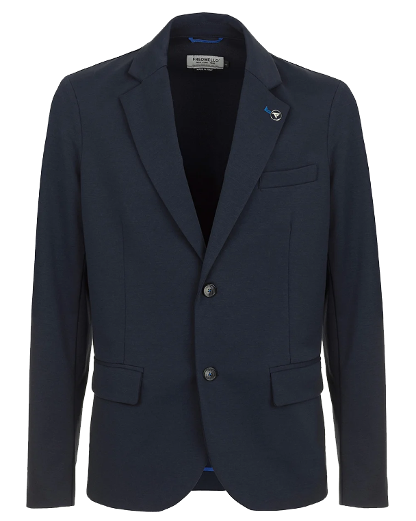 Fred Mello Elegant Cotton Blend Two-Button Jacket