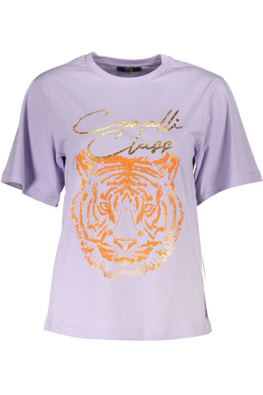 Cavalli Class Purple Cotton Women Top