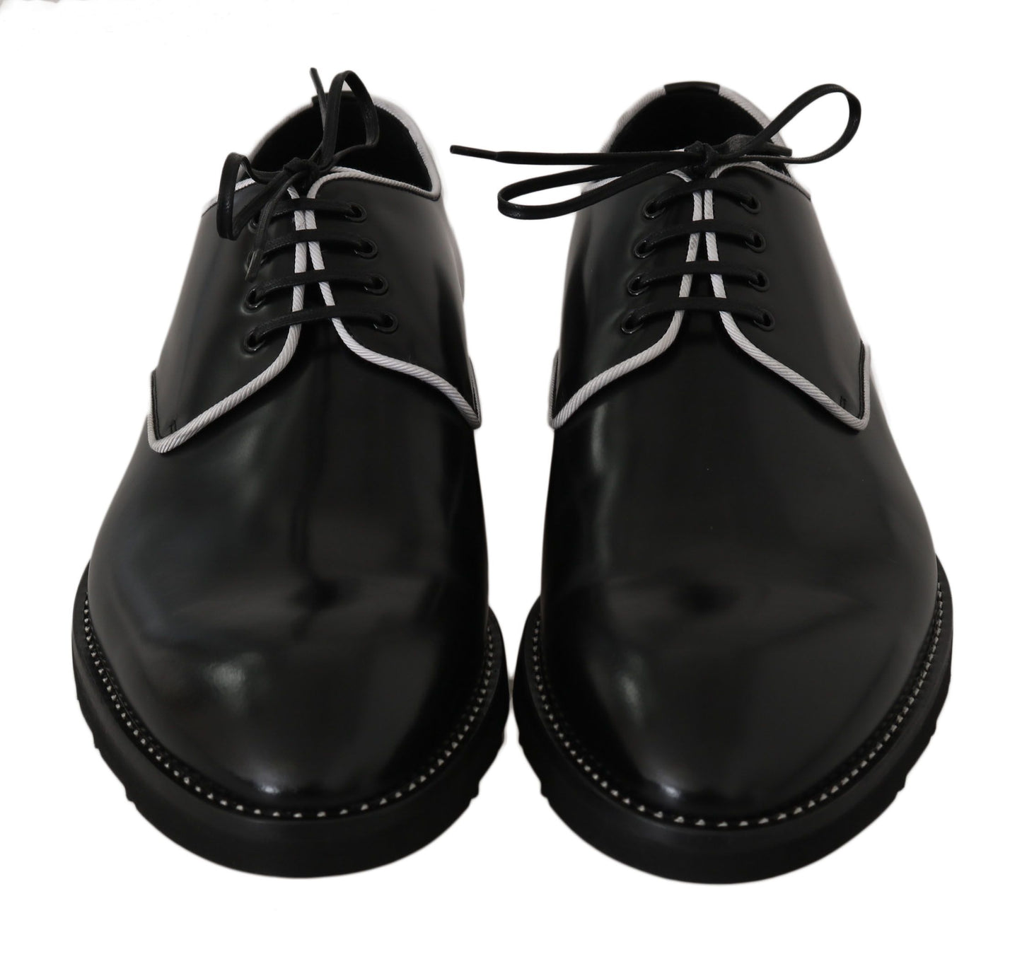 Dolce & Gabbana Black Leather Derby Dress Formal Men's Shoes