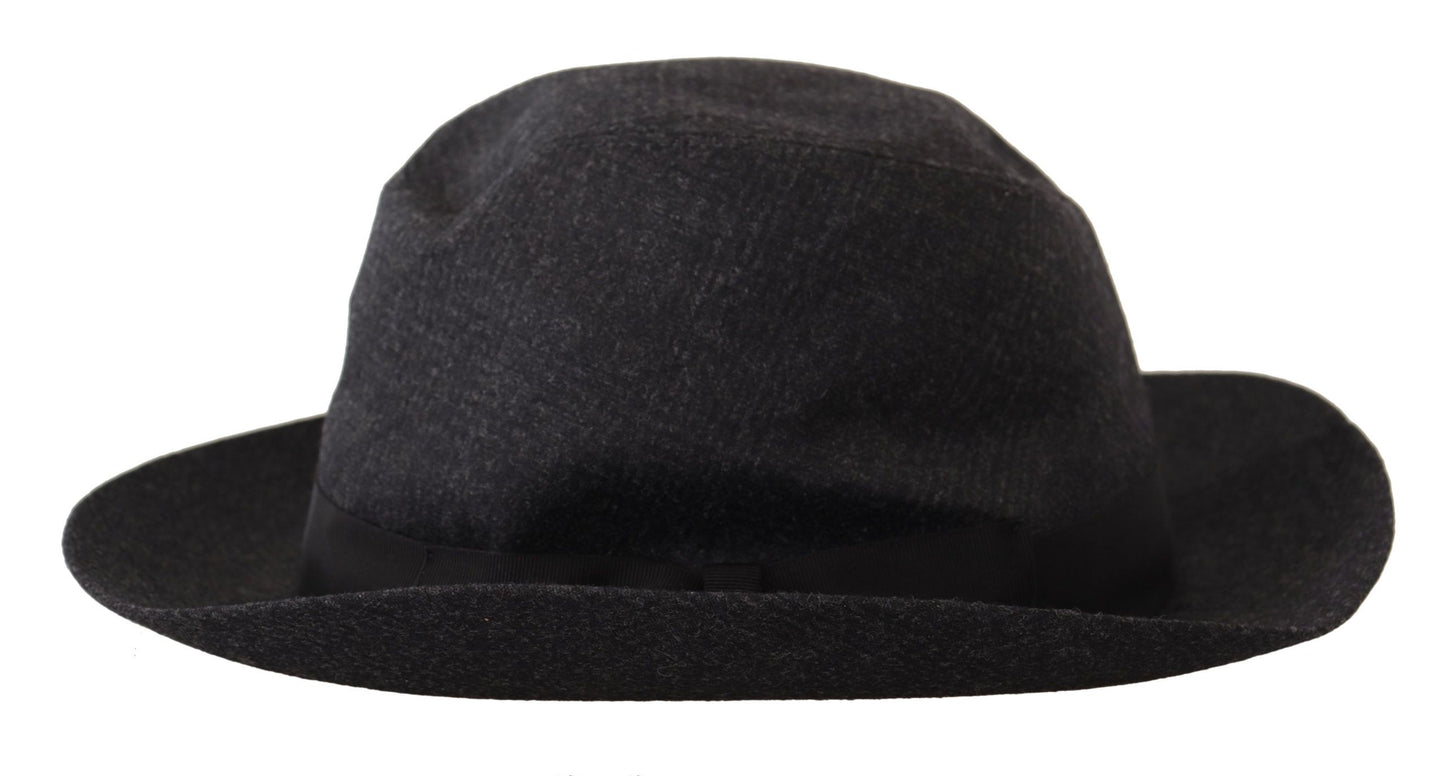 Dolce & Gabbana Elegant Gray Wool Fedora Hat