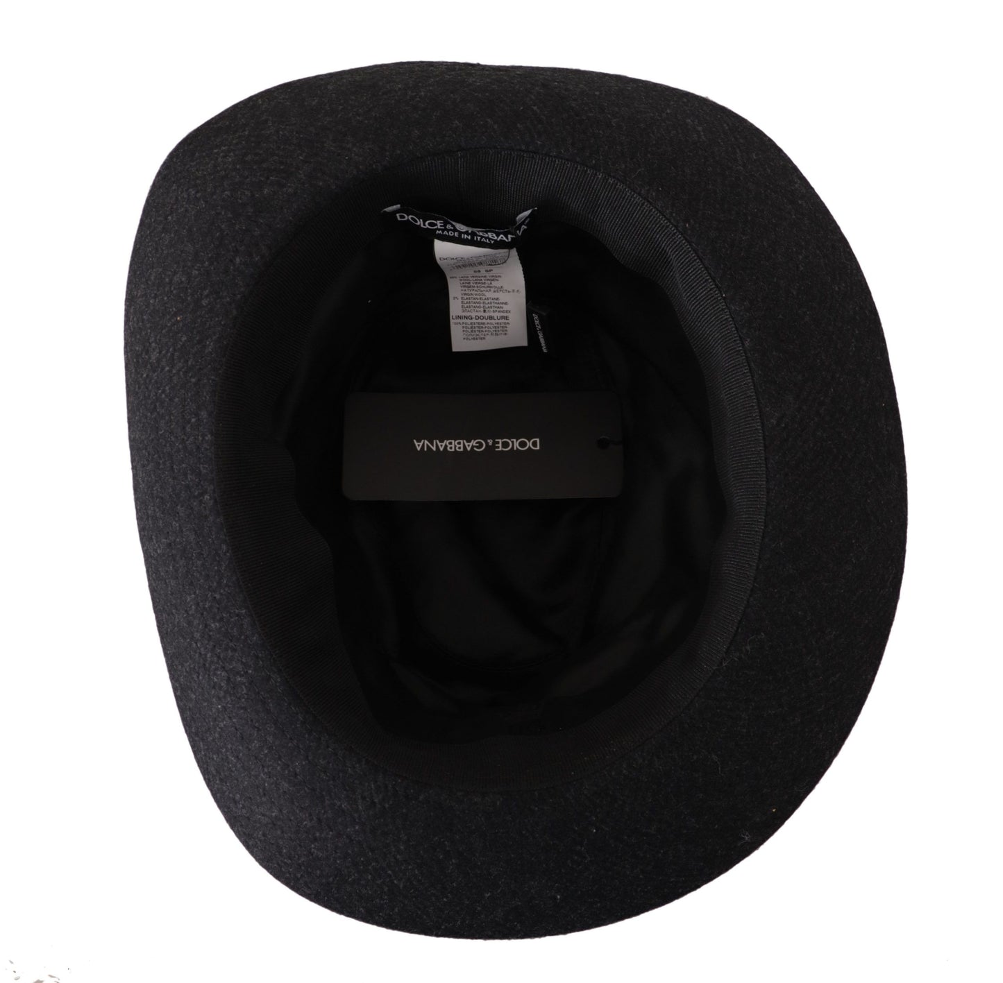 Dolce & Gabbana Elegant Gray Wool Fedora Hat