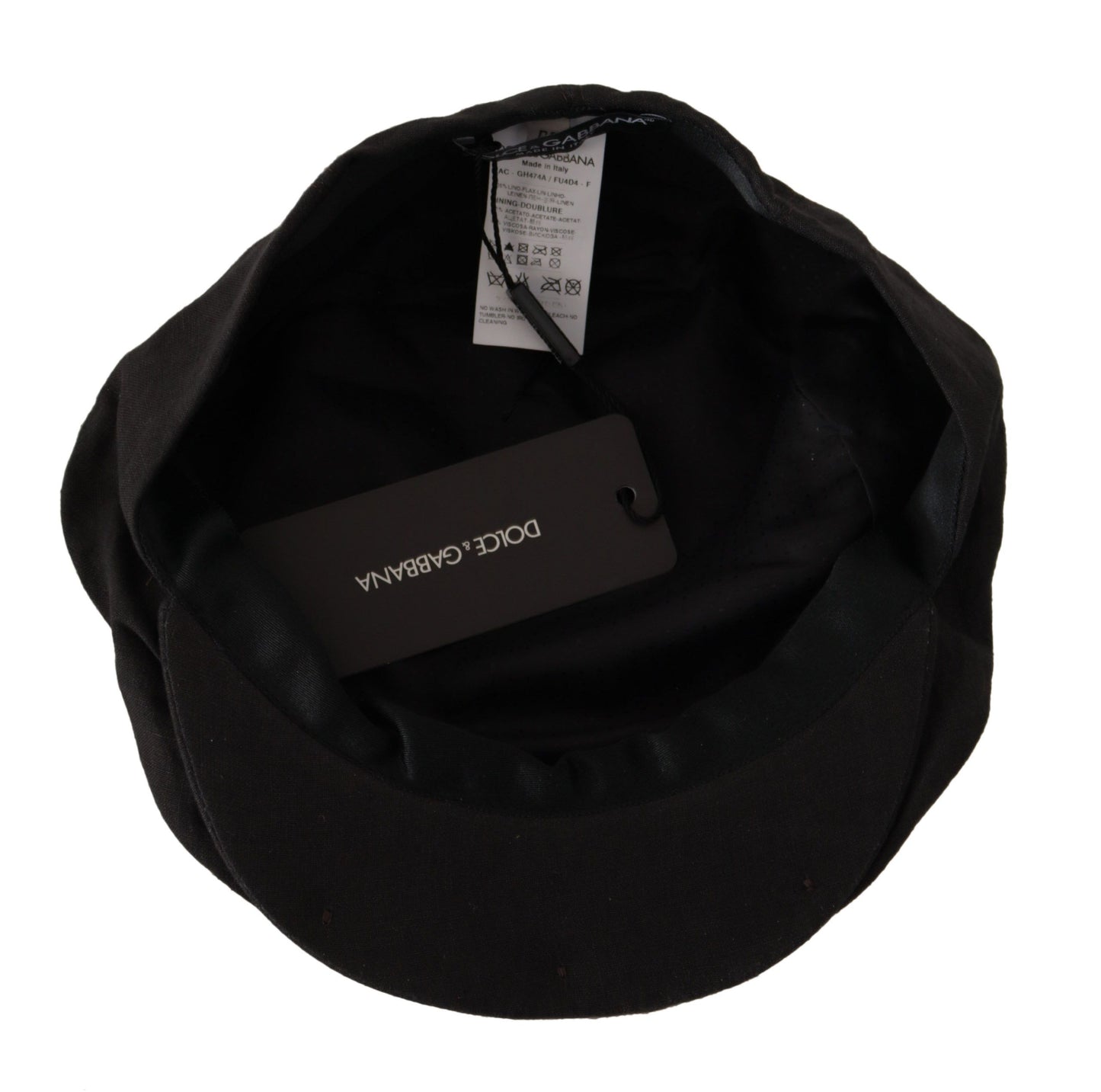 Dolce & Gabbana Brown Flax Newsboy Cap - Italian Craftsmanship