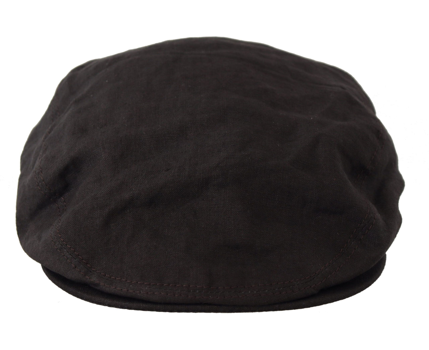 Dolce & Gabbana Brown Flax Newsboy Cap - Italian Craftsmanship