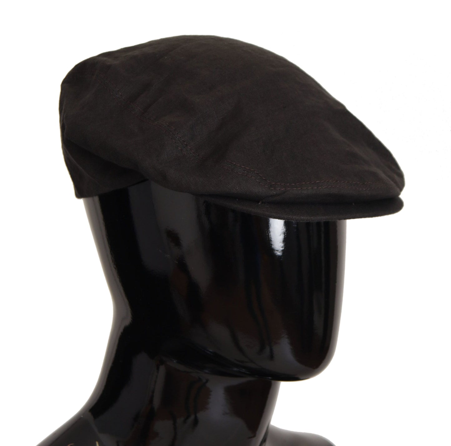 Dolce & Gabbana Brown Flax Newsboy Cap - Italian Craftsmanship