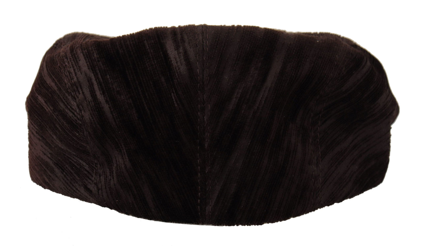 Dolce & Gabbana Elegant Cotton Newsboy Hat in Brown