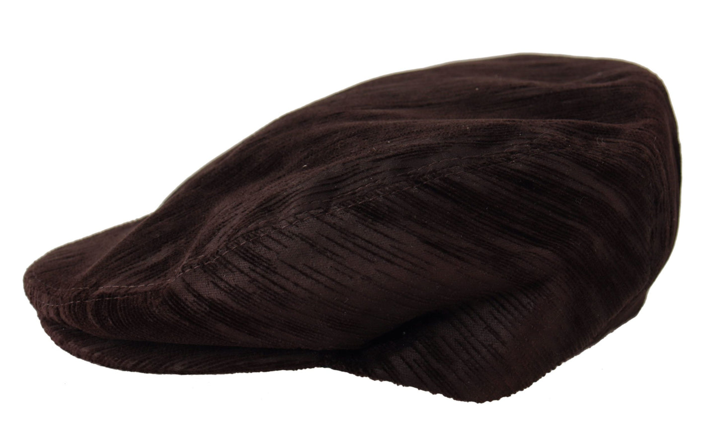 Dolce & Gabbana Elegant Cotton Newsboy Hat in Brown