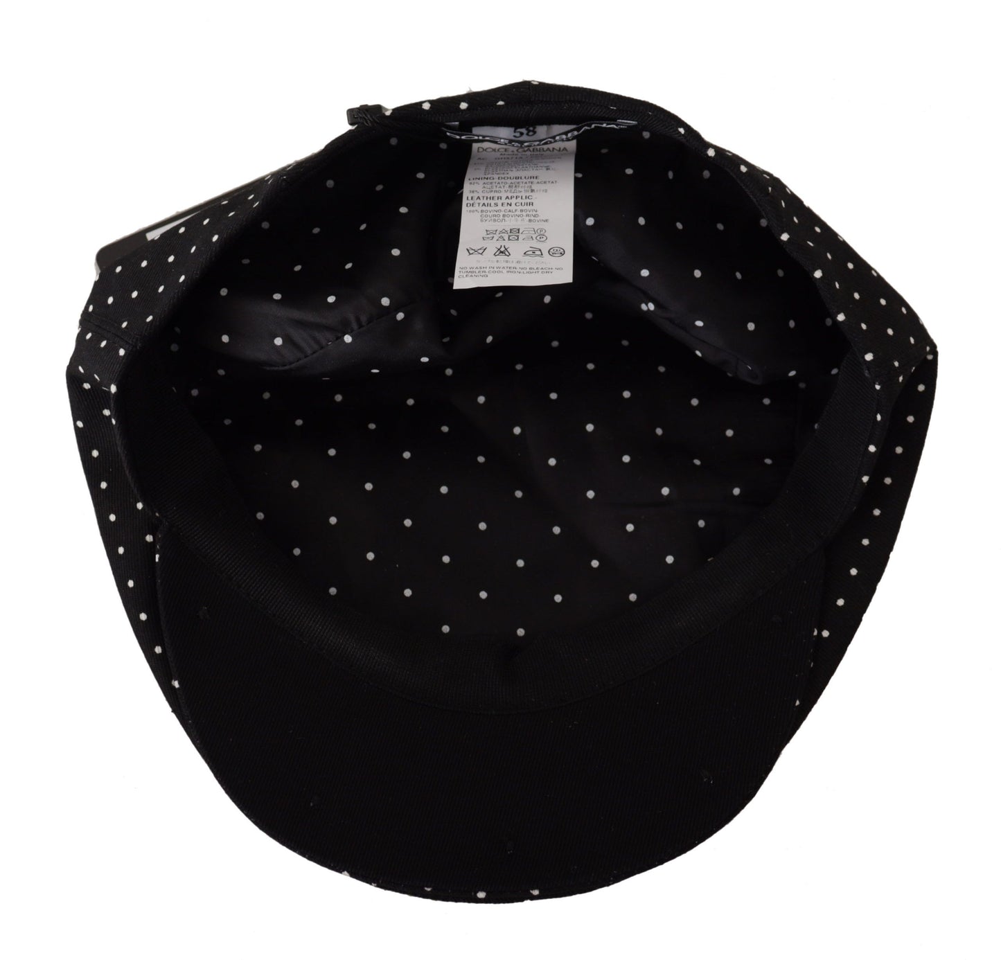 Dolce & Gabbana Classic Polka Dot Newsboy Hat