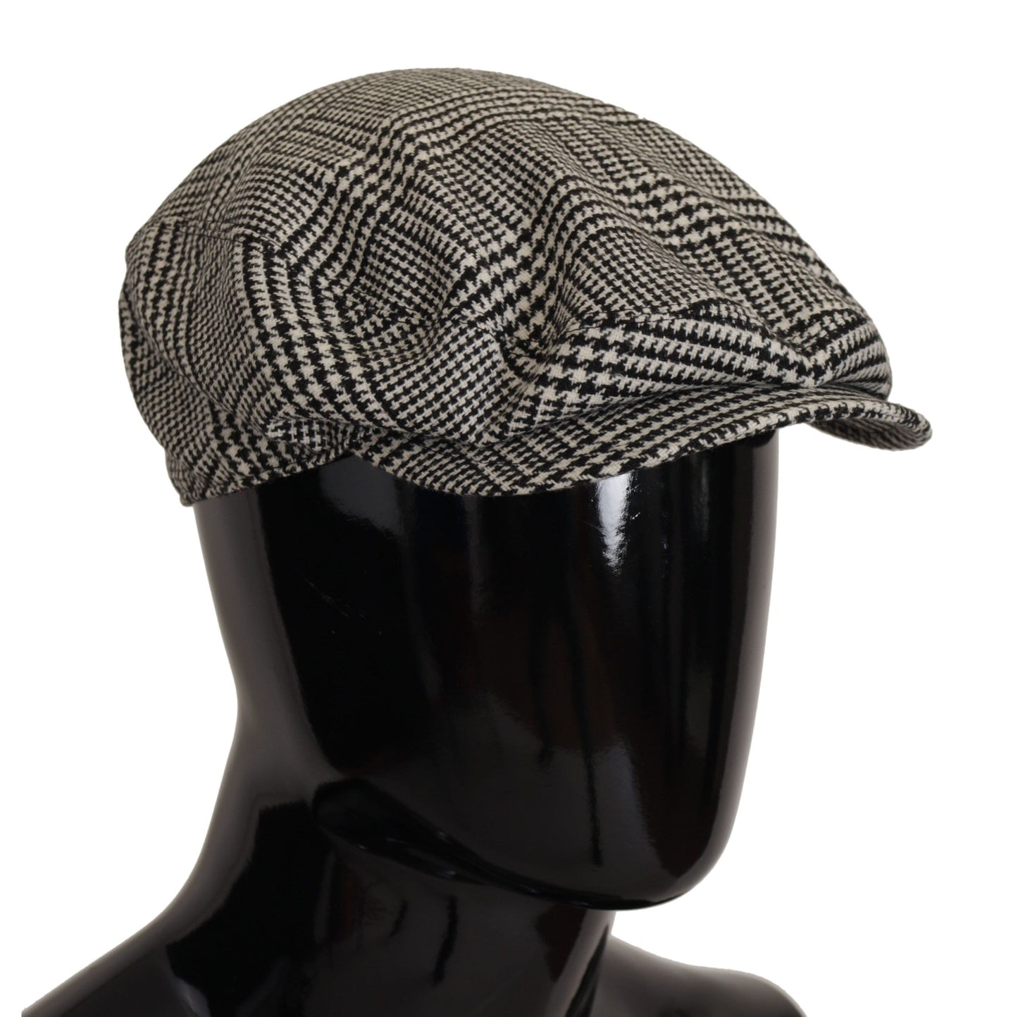 Dolce & Gabbana Elegant Houndstooth Newsboy Cap