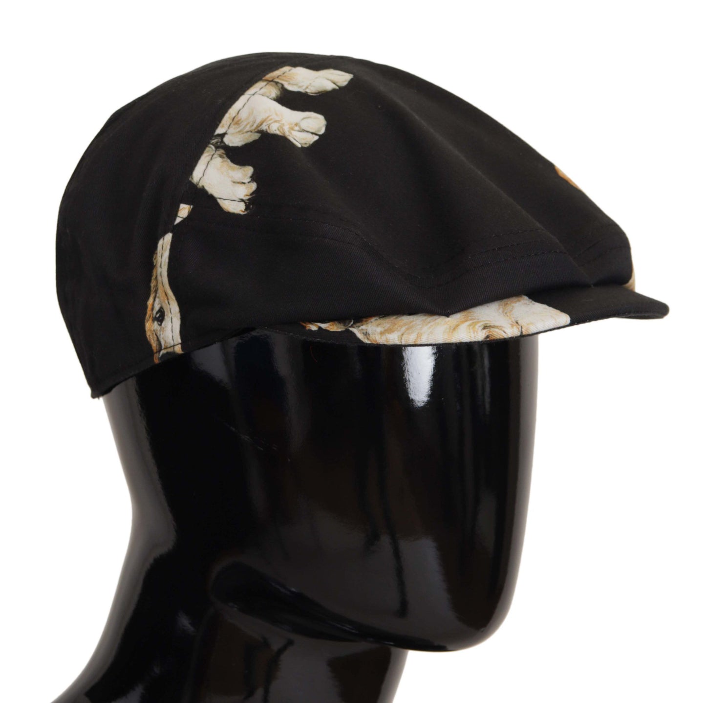 Dolce & Gabbana Elegant Dog Print Newsboy Hat