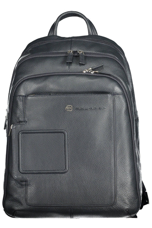 Piquadro Blue Leather Men Backpack