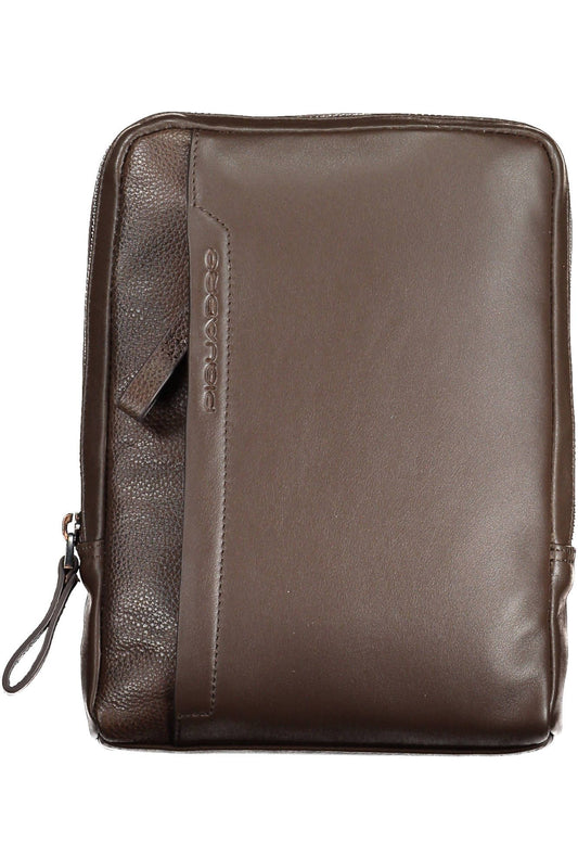 Piquadro Brown Leather Men Shoulder Bag