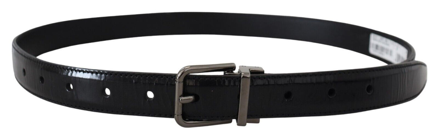 Dolce & Gabbana Elegant Leather Belt with Metal Buckle