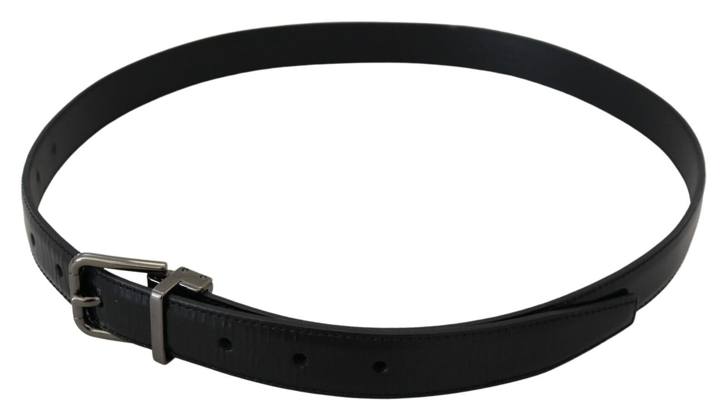 Dolce & Gabbana Elegant Leather Belt with Metal Buckle