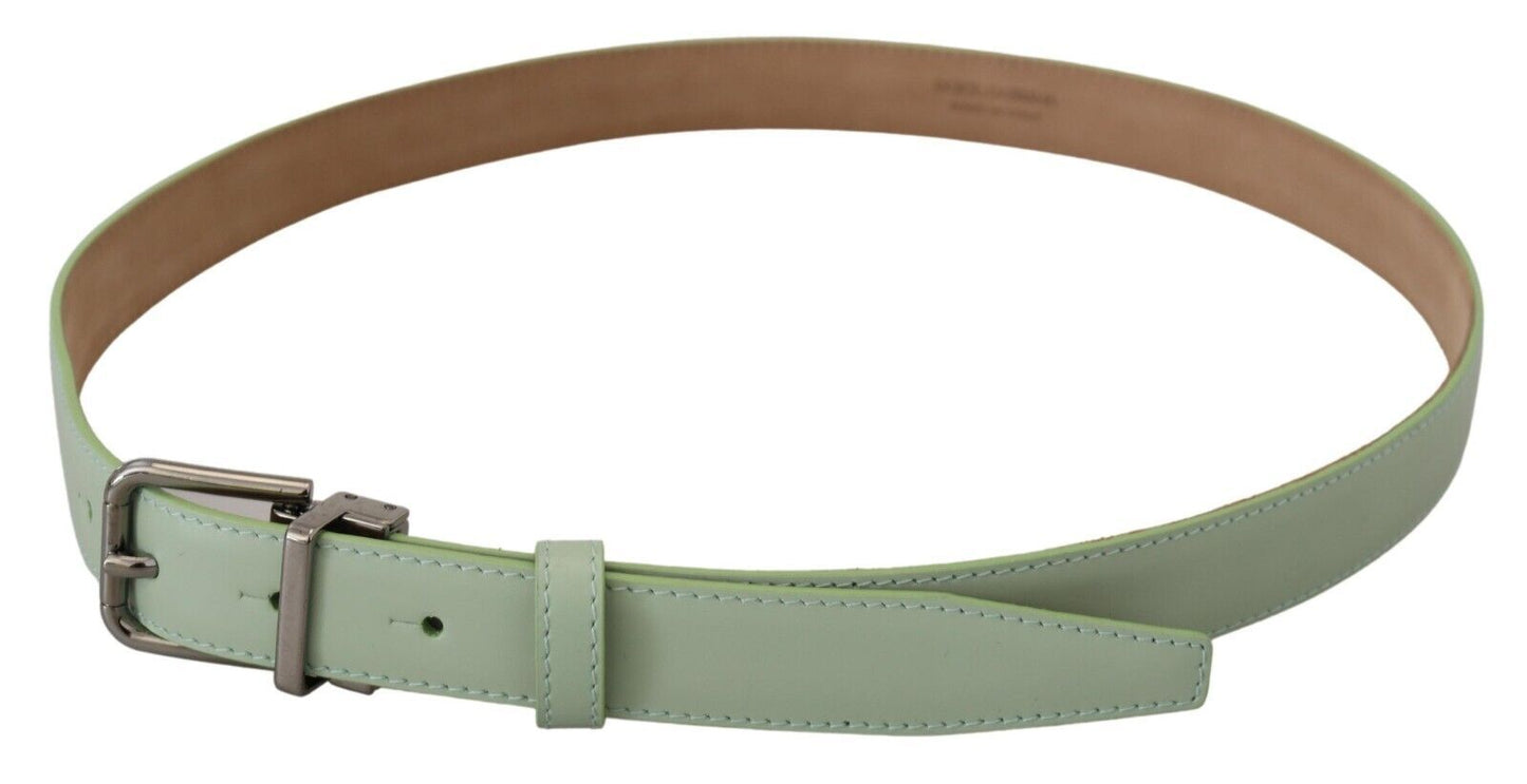 Dolce & Gabbana Elegant Mint Green Leather Belt