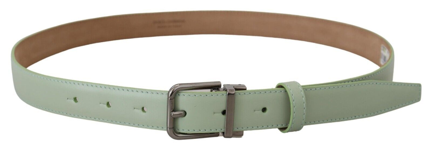 Dolce & Gabbana Elegant Mint Green Leather Belt