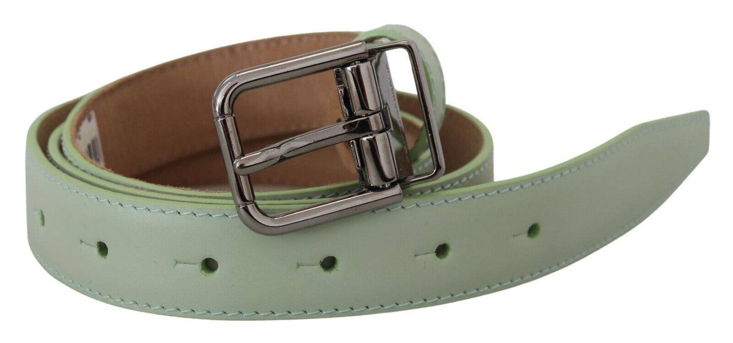 Dolce & Gabbana Elegant Mint Green Leather Belt