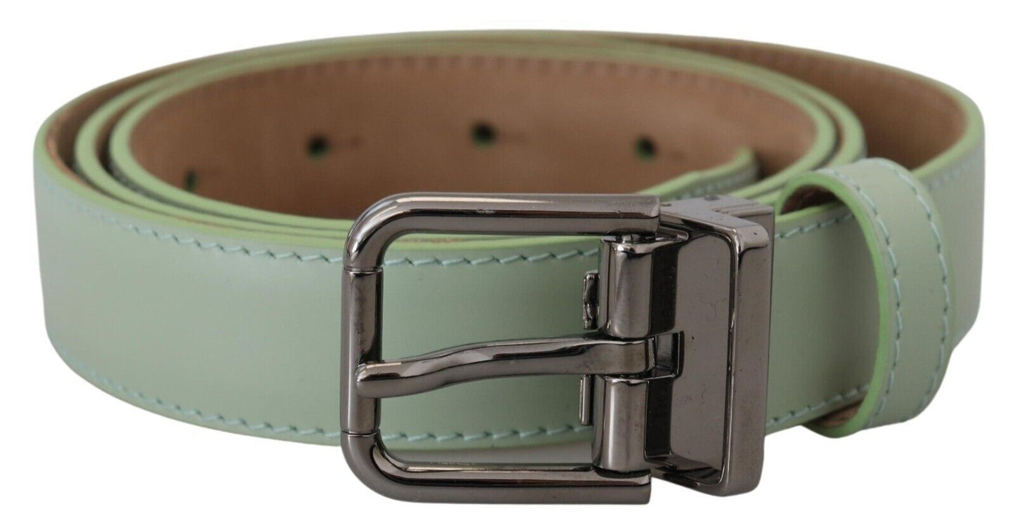 Dolce & Gabbana Elegant Mint Green Leather Belt