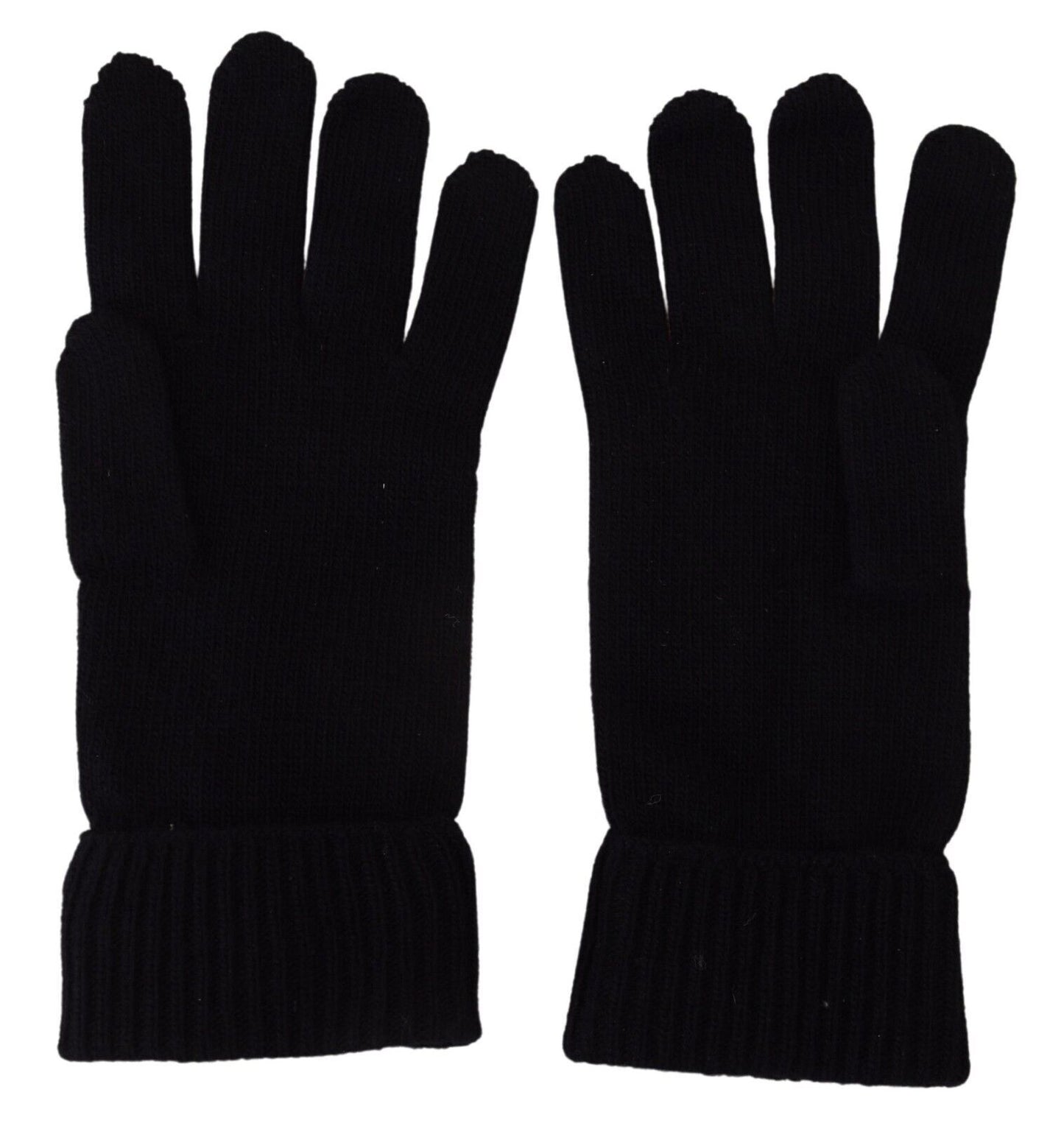 Dolce & Gabbana Elegant Black Virgin Wool Gloves