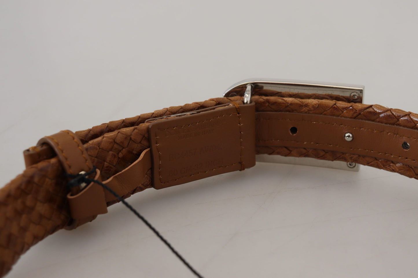 Dolce & Gabbana Elegant Leather Belt with Signature Buckle