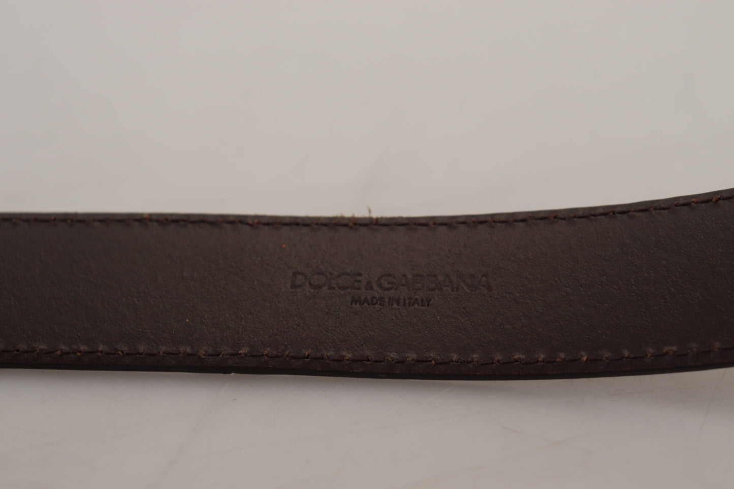 Dolce & Gabbana Elegant Bronze Leather Belt