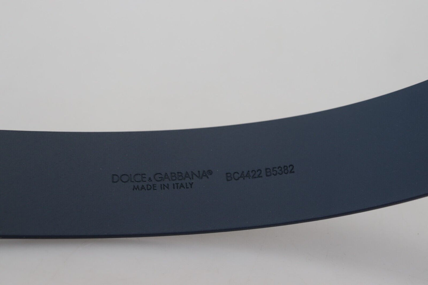 Dolce & Gabbana Elegant Blue Leather Belt with DG Buckle